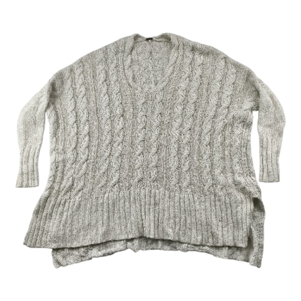 Free People Women S Ivory Cable Knit Sweater Pullover Cotton Boho Cozy Layering